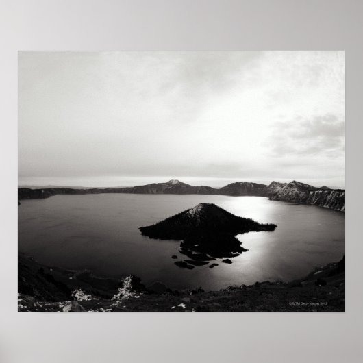 USA, Oregon, Crater Lake, Wizard Island Poster (Voorkant)