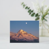 USA, Oregon, Mt Hood. Sunset creëer alpenglow Briefkaart (Staand voorkant)