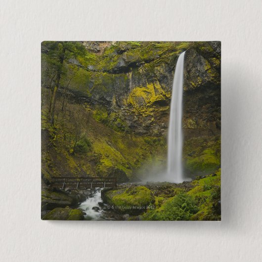 USA, Oregon, Multnomah County, Elowah Herfsten Vierkante Button 5,1 Cm (Voorkant)