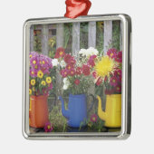 USA, Oregon, Portland. Antiek enamelware Metalen Ornament (Links)