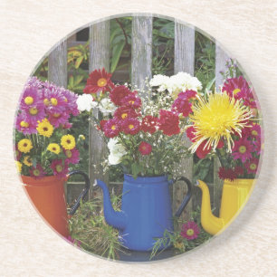 USA, Oregon, Portland. Antiek enamelware Zandsteen Onderzetter