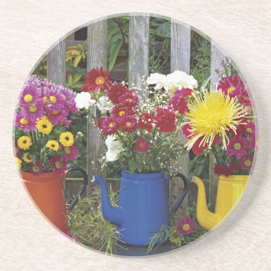 USA, Oregon, Portland. Antiek enamelware Zandsteen Onderzetter (Voorkant)