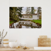USA, Oregon, Scio, Hannah Bridge Poster (Keuken)