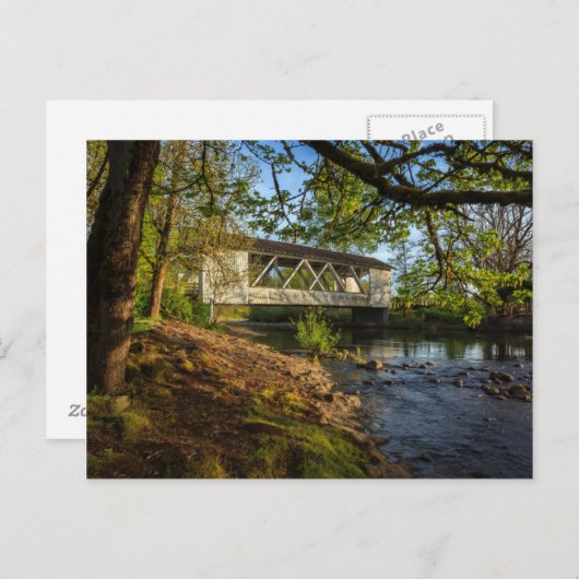 USA, Oregon, Scio, Larwood Wayside, Larwood 2 Briefkaart (Voorkant / Achterkant)