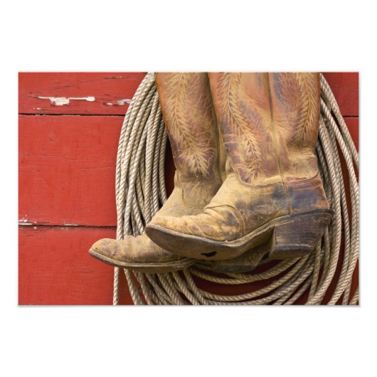 USA, Oregon, Seneca, Ponderosa Ranch. Sluiten Foto Afdruk (Voorkant)