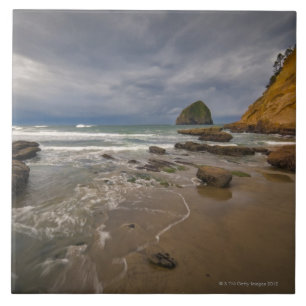 USA, Oregon, Tillmok County, Beach with Tegeltje