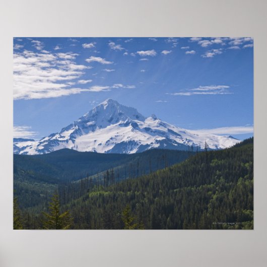 USA, Oregon, Uitzicht van de berg Hood Poster (Voorkant)