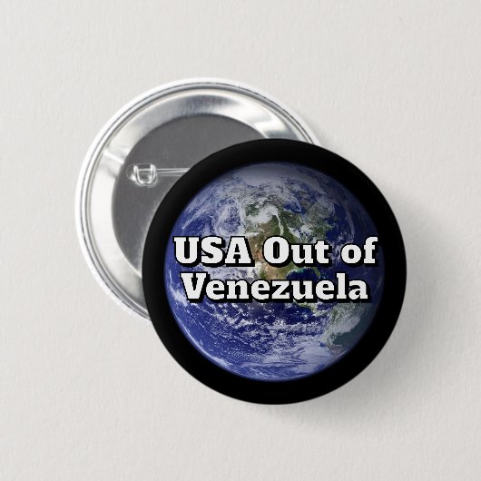 USA out of Venezuela Button (Voorkant /achterkant)