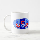 USA Oval Koffiemok (Links)