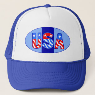 USA Oval Trucker Pet