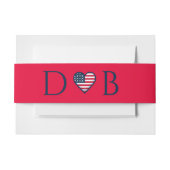 USA Paar Bruiloft Uitnodigingen Wikkel (Voorkant Voorbeeld)