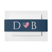 USA Paar Bruiloft Uitnodigingen Wikkel (Voorkant Voorbeeld)