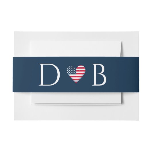 USA Paar Bruiloft Uitnodigingen Wikkel (Voorkant Voorbeeld)