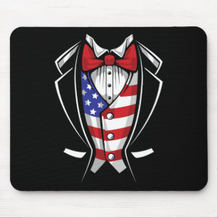 Usa Pak Tuxedo Patriottisch 4 juli Vlag Amerika Muismat