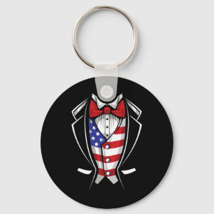 Usa Pak Tuxedo Patriottisch 4 juli Vlag Amerika Sleutelhanger
