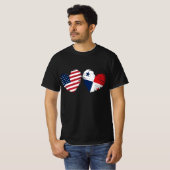 USA Panama Hart Panamese Amerikaan T-shirt (Voorkant volledig)