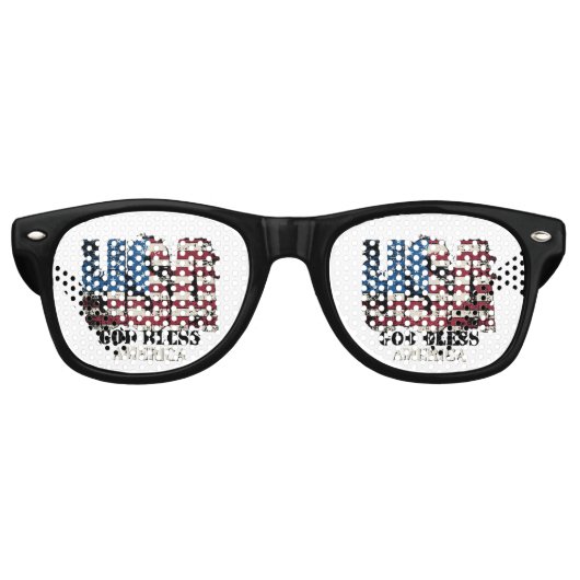 USA Party Sunglasses Retro Zonnebril (Voorkant)