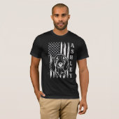 USA Patriot Dachshund Dog US Pet T-shirt (Voorkant volledig)