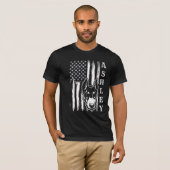 USA Patriot Doberman Dog US Pet T-shirt (Voorkant volledig)