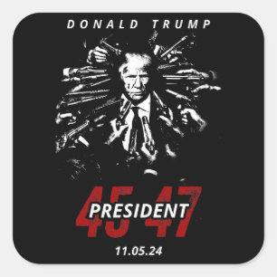 USA Patriot Donald Trump Rally 2024 Vecht! Vierkante Sticker