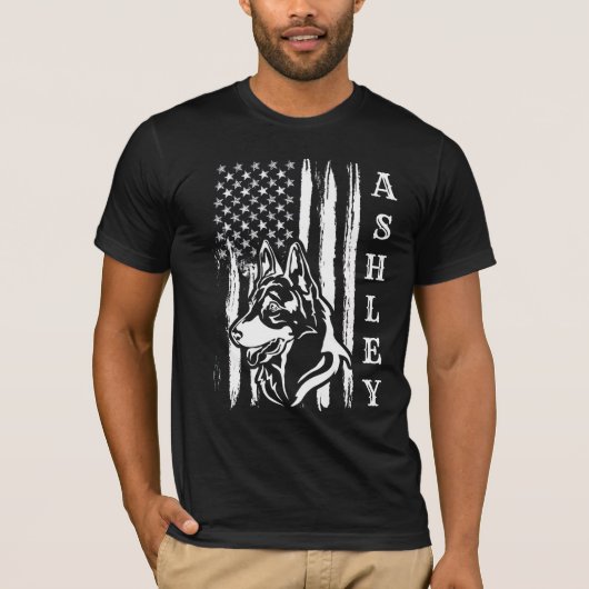 USA Patriot German Shepherd Dog US Pet T-shirt (Voorkant)