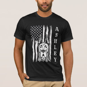 USA Patriot Great Dane Dog US Pet T-shirt