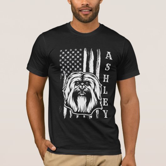 USA Patriot Havanese Dog US Pet T-shirt (Voorkant)
