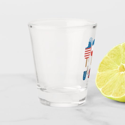 USA Patriot Juli 4th Independence Day Popsicles Shot Glas (Links)