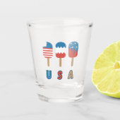 USA Patriot Juli 4th Independence Day Popsicles Shot Glas (Voorkant)