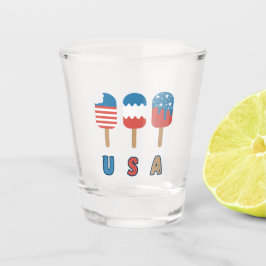 USA Patriot Juli 4th Independence Day Popsicles Shot Glas