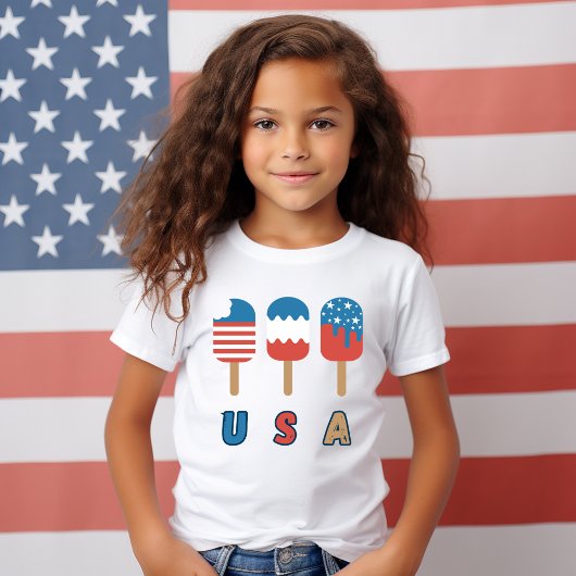 USA Patriot Juli 4th Independence Day Popsicles T-shirt
