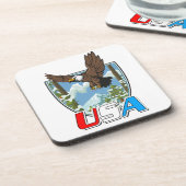 USA Patriot logo Bier Onderzetter (Linkerzijde)