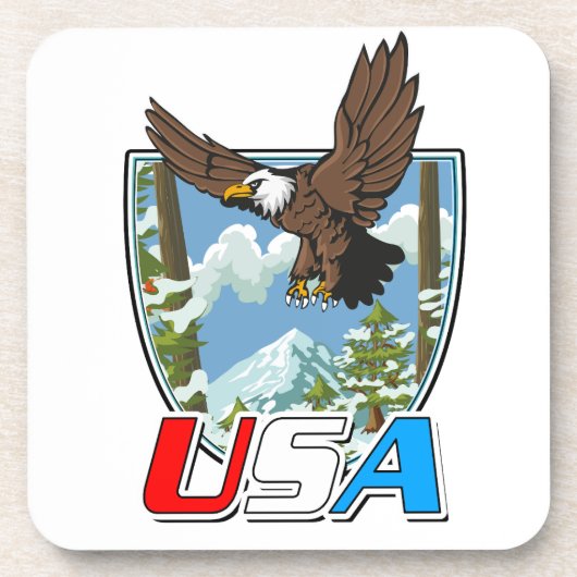 USA Patriot logo Bier Onderzetter (Voorkant)