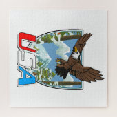 USA Patriot logo Legpuzzel (Horizontaal)