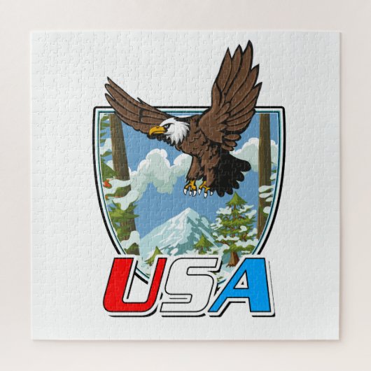 USA Patriot logo Legpuzzel (Verticaal)