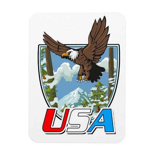 USA Patriot logo Magneet (Verticaal)