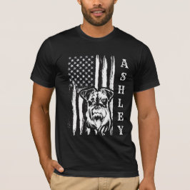 USA Patriot Miniature Schnauzer Dog US Pet T-shirt