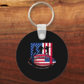 Usa Patriot Of American Football 4 juli Ameri Sleutelhanger (Voorkant)