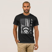 USA Patriot Shih tzu Dog US Pet T-shirt (Voorkant volledig)