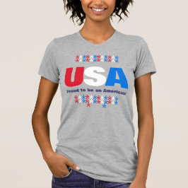 USA Patriotic 50 sterren Red White Blue T-shirt