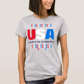 USA Patriotic 50 sterren Red White Blue T-shirt (Voorkant)