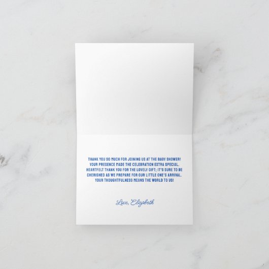 USA Patriotic All American Baby Rood Wit en Blauw Bedankkaart (Binnen)