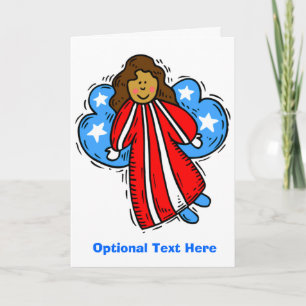 USA-Patriotic Angel Kaart