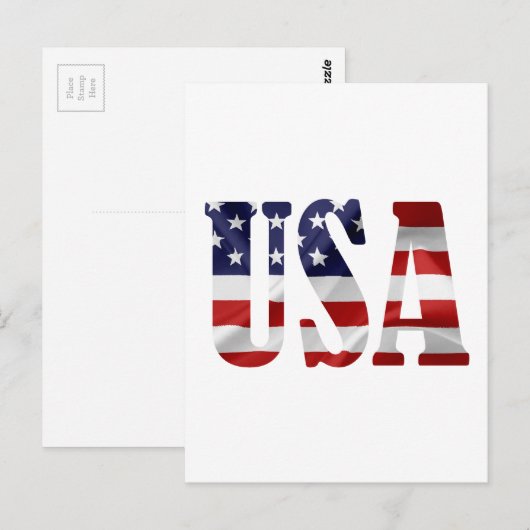 USA Patriotic Briefkaart (Voorkant / Achterkant)