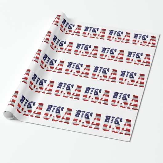 USA Patriotic Cadeaupapier (Uitgerold)