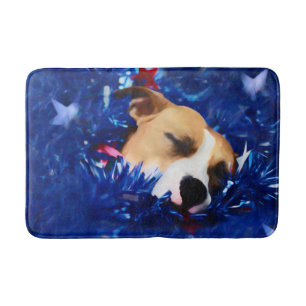 USA Patriotic Dog American Pit Bull Terrier Badmat