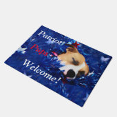 USA Patriotic Dog American Pit Bull Terrier Deurmat (Schuin)