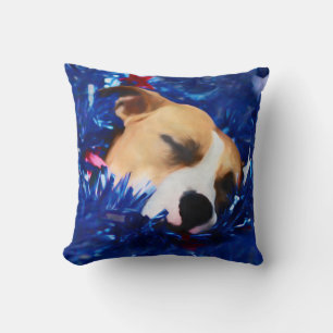 USA Patriotic Dog American Pit Bull Terrier Kussen