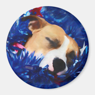 USA Patriotic Dog American Pit Bull Terrier Magneet