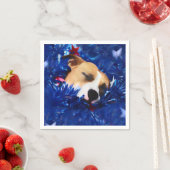 USA Patriotic Dog American Pit Bull Terrier Servetten (Insitu)